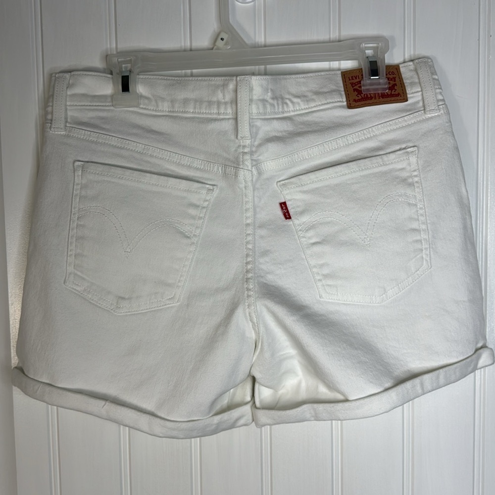 Levi's Mid Rise Mid Length Denim Shorts Women's Size 31 - Picture 7 of 13